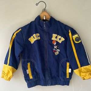 VTG Disney Mickey Mouse Micksville Hoopsters Embroidered Basketball Jacket 4T